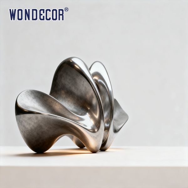 Large Outdoor Abstract Stainless Steel Sculpture 'Rhythm Wings'