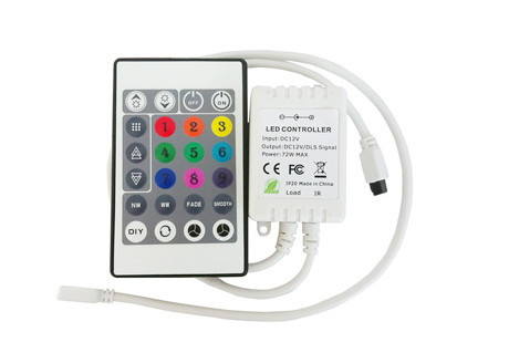 Infrared Magic Color IR Controller For LED Lights , 12V 24 Key LED Controller