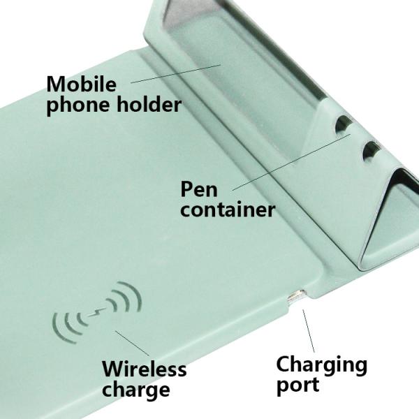 Manufacturers Wholesale Customize Logo Size Multifunctional Folding Chargeable Wireless Charging Leather Mouse Pad