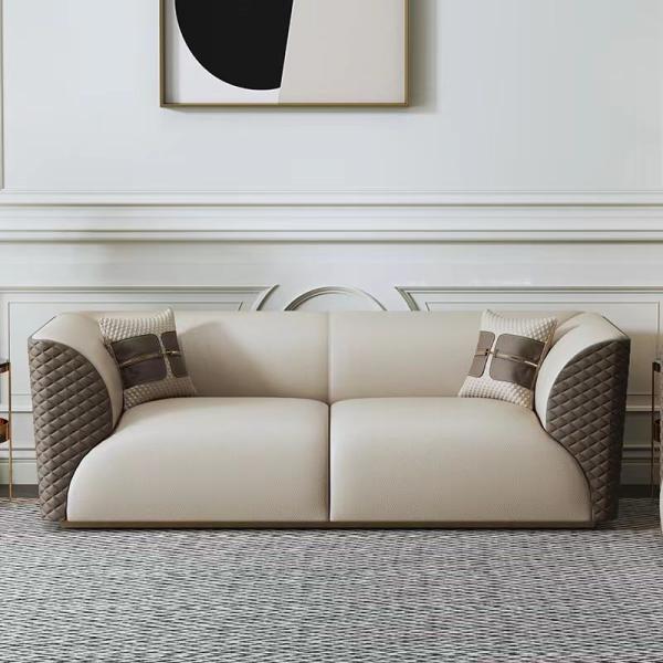 Sofa Set Couch Living Room de couro moderno luxuoso Sofa Hotel Villa