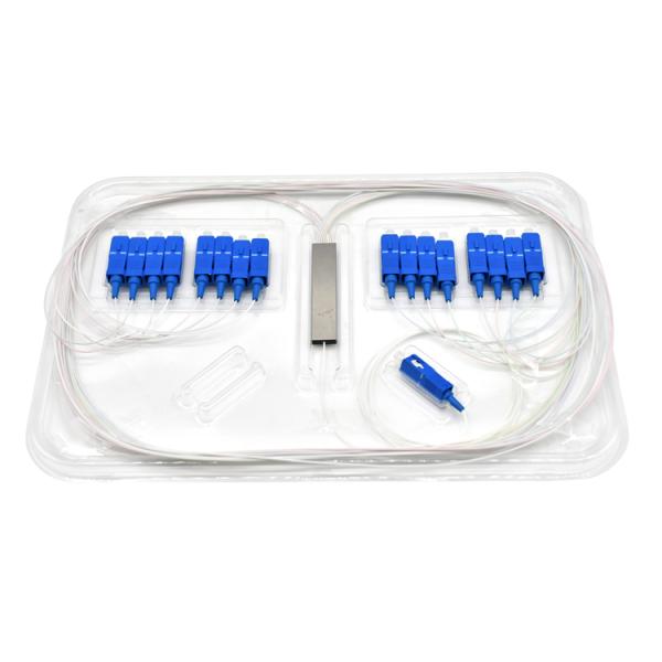 50/50 Ratio SC/UPC Mini Steel 1x16 PLC Fiber Optic Splitter