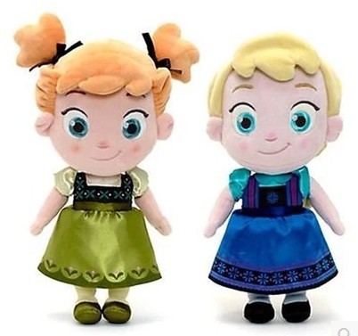 Small Girls Disney Plush Toys Elsa And Anna Frozen Baby Dolls 30cm