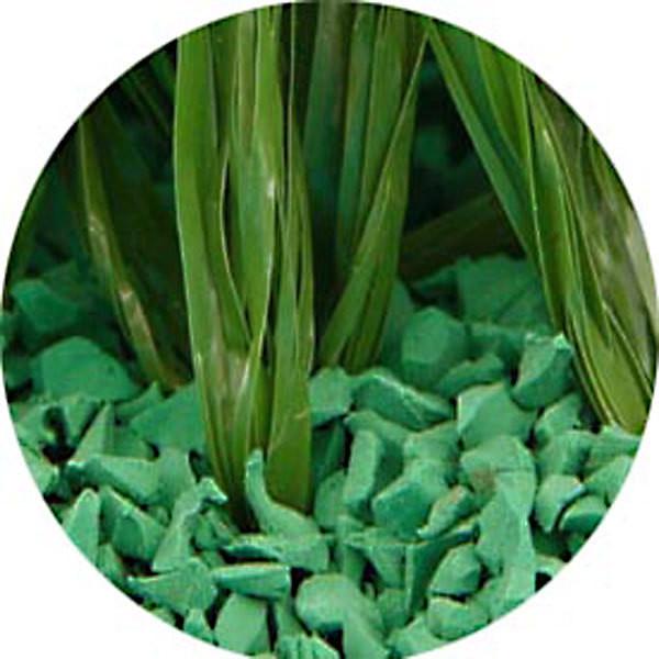 EPDM Green Color Rubber Granules For Sports Basketball Court Floor WAF Approved