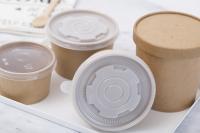 Taza de empaquetado de papel disponible modificada para requisitos particulares hermética del cuenco de sopa de la taza de la sopa de la categoría alimenticia