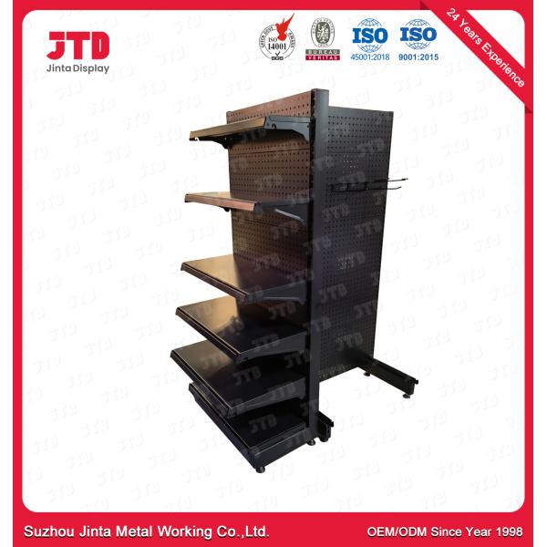 Магазин гондолы супермаркета металла включает черный цвет в набор отложенных изменений