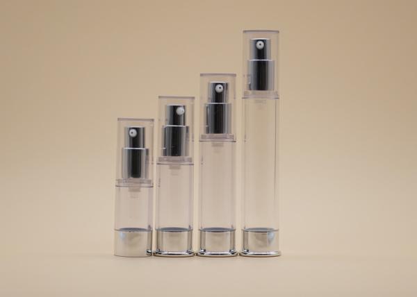 Clear Airless Spray Bottle Aluminum Pump Silk Screen Printing / Hot Stamping Surface