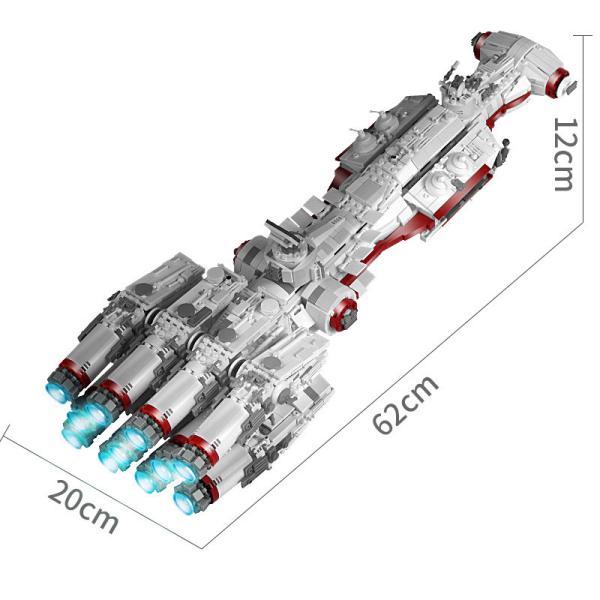 20m Remote Control Spaceship Model Building Blocks Electronics 62*20*22cm Large Building Blocks