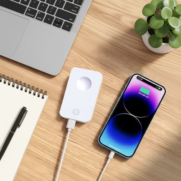 Compact Key Chain Cordless Power Bank 1500mAh Mini Emergency Charging Head Backup Battery