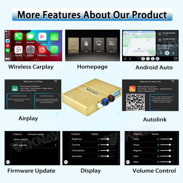 Viknav Replacement Auto Parts Interface Universal de Controle do Volante Para Lexus RC 2015-2018