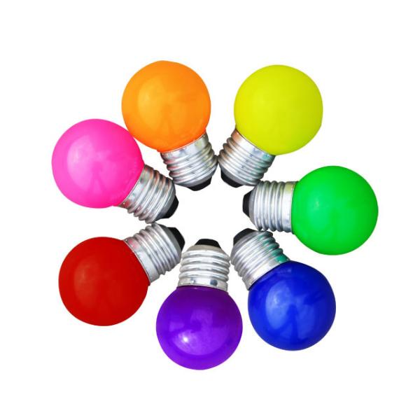 Colorful Led Bulb 1W 2W G45 Golf E14 B22 E27 for Lighting and Glass Material Design