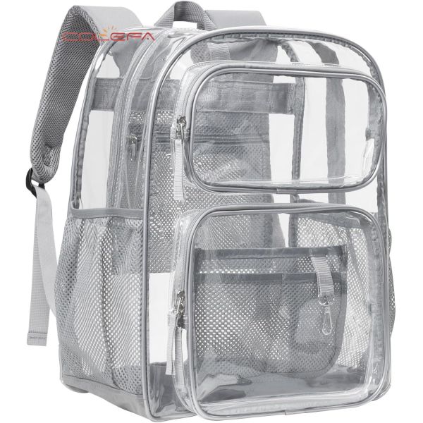2026 Customized New Large Transparent Backpack Heavy-Duty PVC Backpack Waterproof and Lightweight Ideal for College and Work