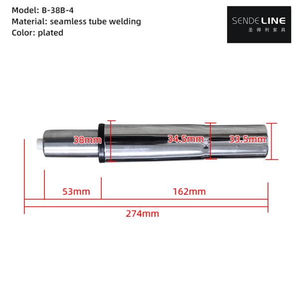 Металлический ротационный газовый пружинный газовый подъемный цилиндр для офисного стула 38 мм трубка 150 кг загрузки