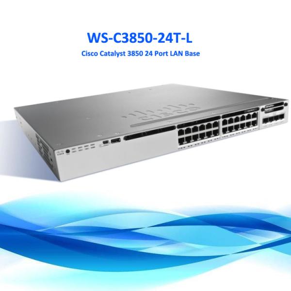 24 Port Cisco Catalyst 3850 Switch 1000Mbps WS-C3850-24T-L
