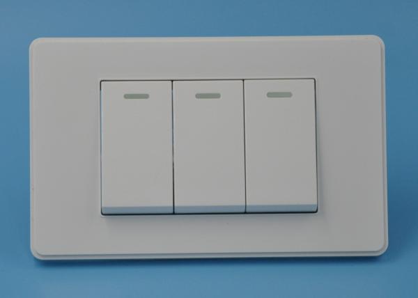 Durable House Electrical Switches , 3 Gang 1 Way  Domestic Electrical Switches