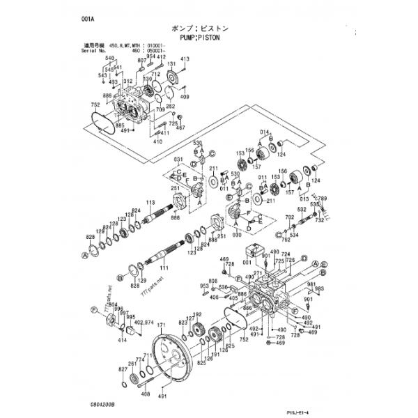Hitachi ZX470-3 Excavator Hydraulic Pump K5V200DPH-0E02 60100456-J Piston Pump