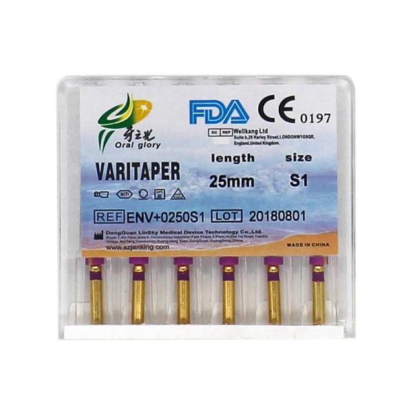 Fracture Resistant Varitaper Endo Rotary Files Engine Use High Cutting Efficiency