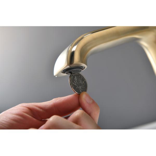 Golden Brass Hotel SUS Brushed Brass Bathroom Faucet