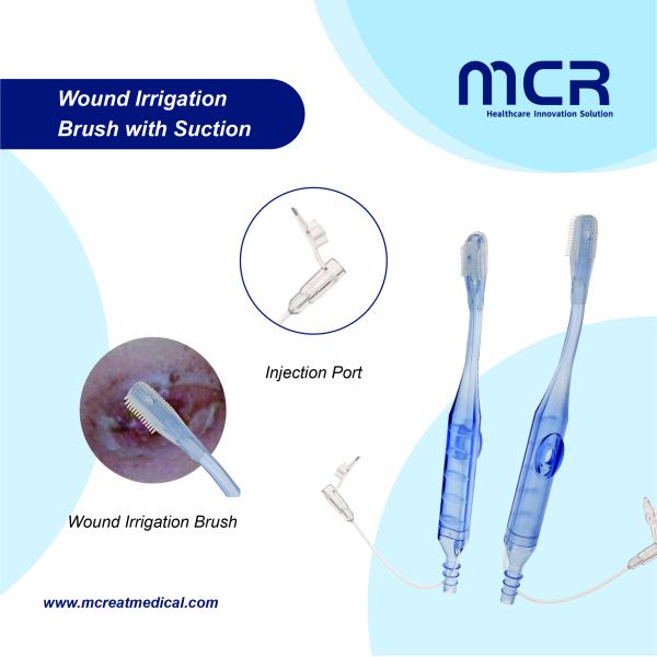 Medical Suction Toothbrush For Wound Irrigation For Injecting Saline