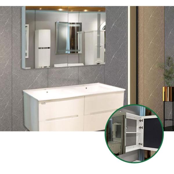 Floating PVC Cabinet For Wash Basin Double Sink 1200*800*130mm