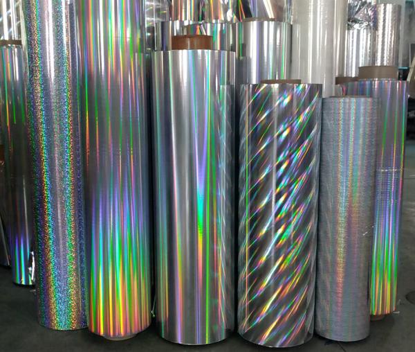 Self Adhesive Transparent Holographic Film Roll For Packaging Decoration