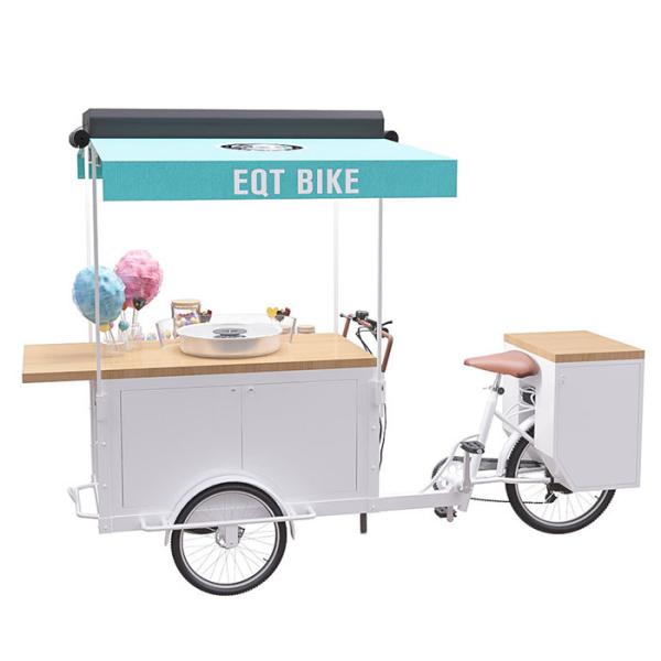 Easy Operating OEM Bicycle Food Cart With Food Grade Safe Water Pump