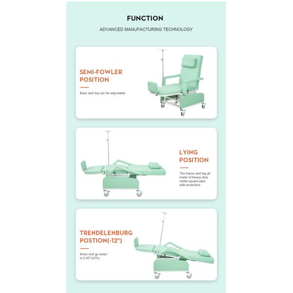 MN-BDC003 Mechanical Dialysis Hemodialysis Chair Blood Donation Donor Taking Beds Hospital Beds
