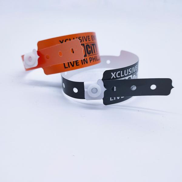 250*25mm/250*19mm PE Wristband VIP Admission for Park/Events/Festival ISO9001 Certified