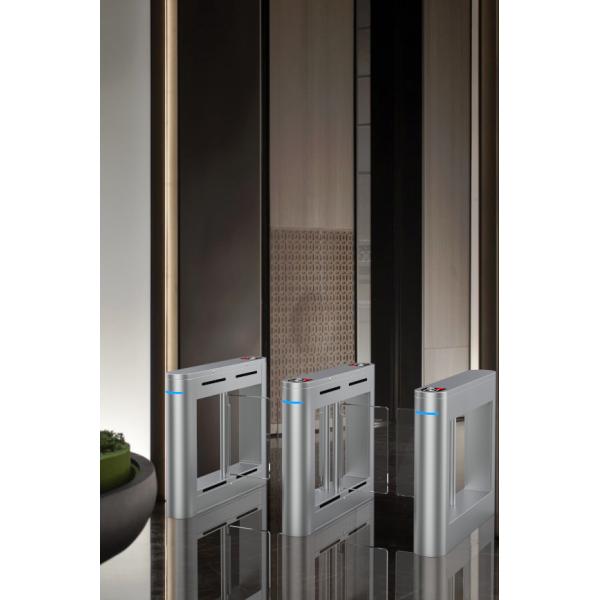 Glass Turnstile Swing Gate Temperature Resistant Security Access Control