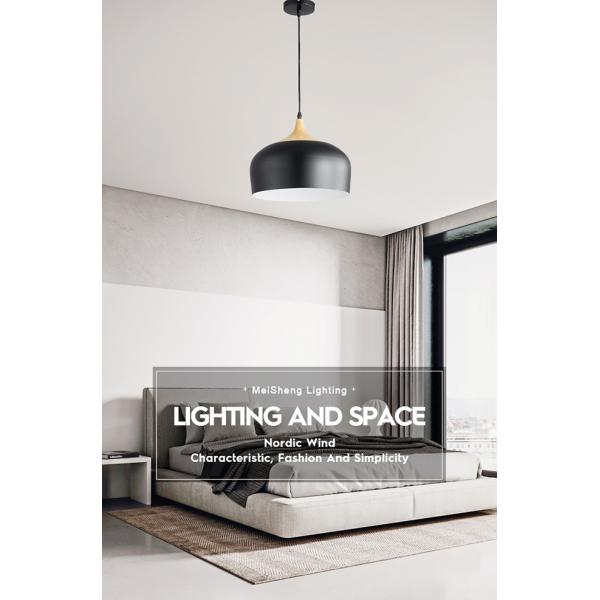 300mm*160mm LED Pendant Light Solid Wood Single Head  40000 Hours Lifespan