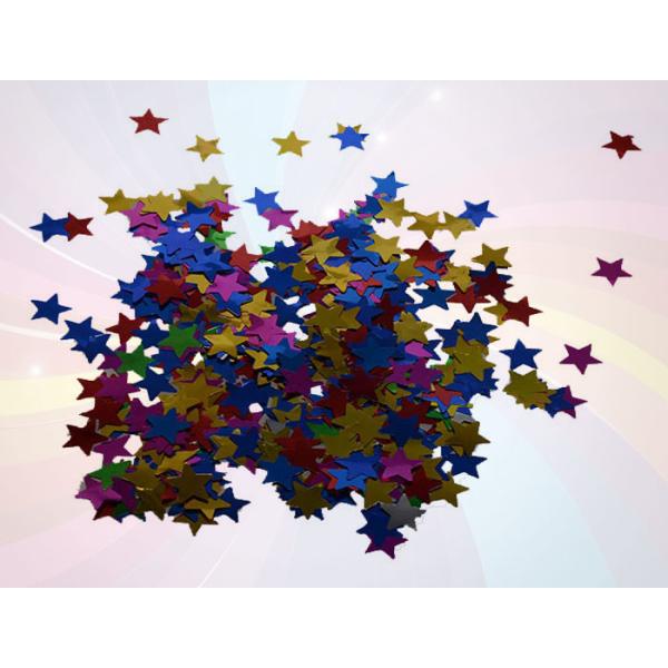 Multi Color Party Confetti Cannon Metallic Star Shaped Size Customized