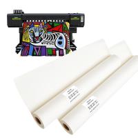 Impression par jet d'encre à base de solvant écologique haute durabilité blanche mate 100% polyester rouleaux de toile