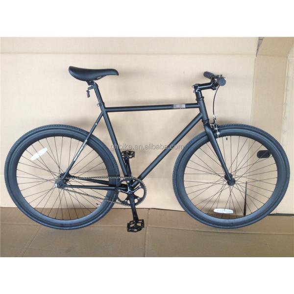 700c Black Aluminum Frame Fixie Bike with Double V Brake Fixed Gear Man Track Bike