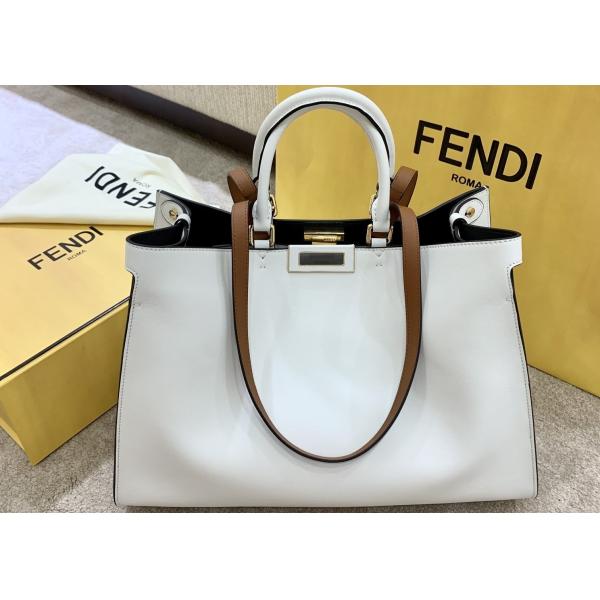 Peekaboo Brown 40cm Tote Shopper Bag Geninue Leather High Capicity