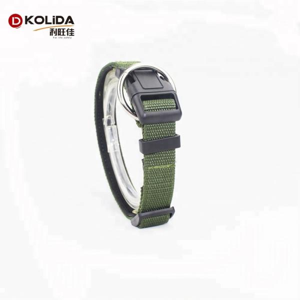 Adjustable Nylon Webbing O Ring Dog Collars For Dog Eash Washing