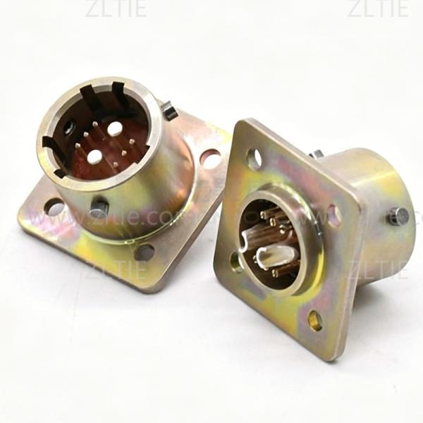 ZH127 Series Connector Shell Size 12 8pin Male Flange Socket Solder – СНЦ127-8/12ВП127-1-В