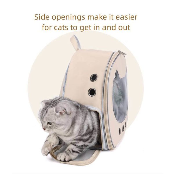 Cat Backpack Carrier Wholesale, Ventilated PU Pet Travel Backpack OEM ODM Custom Logo