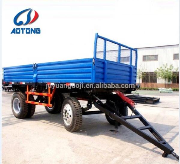 Double Air Chamber Braking System Full Trailer for Farm Tractor 20-40 Tons Flat Trailer