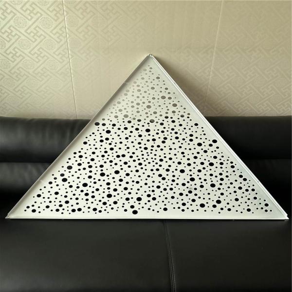 0.9mm Aluminum Metal Ceiling Triangle Shaped Clip In Suspended Perforated Ceiling Tile