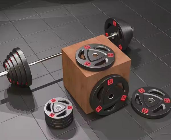 Black 45 Lb Weight Plates 51mm Weight Lifting Bumper Plates Customized