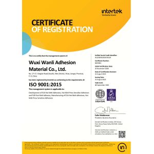 WUXI WANLI ADHESION MATERIALS CO., LTD. Certificaciones