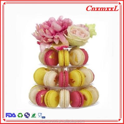 Empacotamento bonito da exposição do suporte da torre do macaron de 4 séries