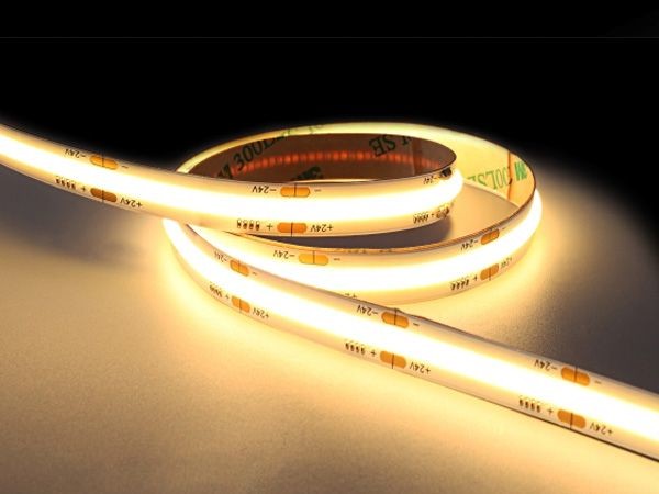 32.8FT COB LED Strip Lights Warm White/Cold White 90 Ra 7.5W Dimmable Adhesive Backing CE/RoHS Certified