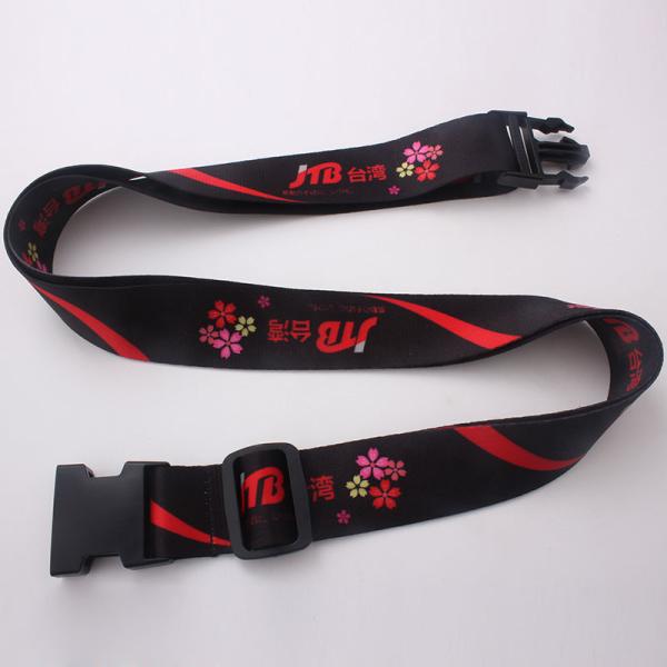Different Color Woven Jacquard Personalised Luggage Straps For Suitcases
