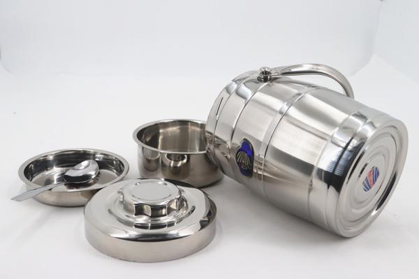 6.5L Stainless Steel Lunch Containers , Stainless Steel Bento Box Leak Proof
