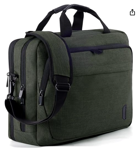 Laptop Bag, 15.6 Inch Briefcase Men, Lockable Computer Bag Work Bag, Water-Repellent Shoulder Messenger Bag Travel Office Business