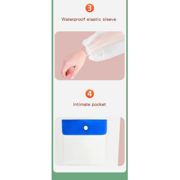 Kids Waterproof Raincoat, Children'S Raincoat Transparent Poncho, Students in school bag raincoat hooded animation