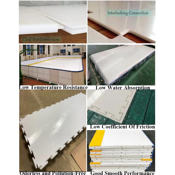 Fake Ice Skating Rink Polyethylene Material Plastic Ice Rink For Commercial