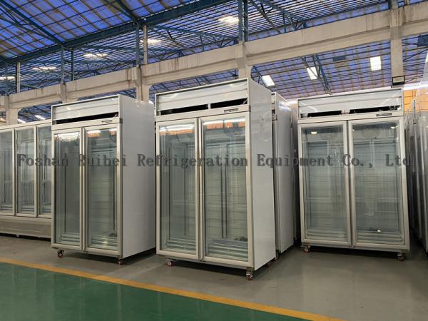Refrigerator Promotional Double Door Fridge With Glass Door Commercial Beverage Freezer Display Fridge