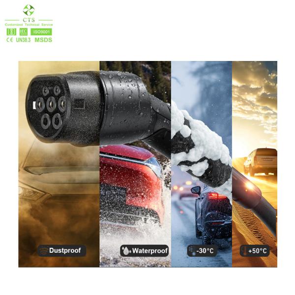 IP65 Protection Level Portable EV Charger Type 1 Type 2 16A 32A AC For Electric Car