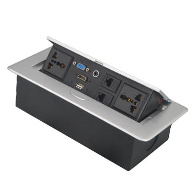Multi-function Desktop Socket Pop up Hidden Socket for Office With 2 Universal Power Interface USB Charging